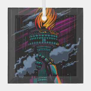 Liberty Glass Ornament