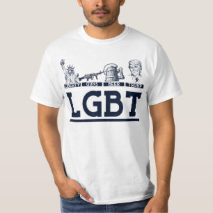 Liberty Guns Beer Trump Parody LGBTCute Gift T-Shirt