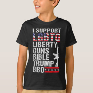 Liberty Guns Bible Trump Bbq T-Shirt