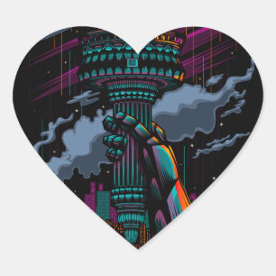 Liberty Heart Sticker