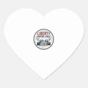 Liberty Hunting Lodge Patriotic Patriotic Hunting Heart Sticker