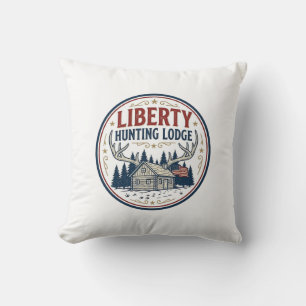 Liberty Hunting Lodge Patriotic Patriotic Hunting Throw Pillow