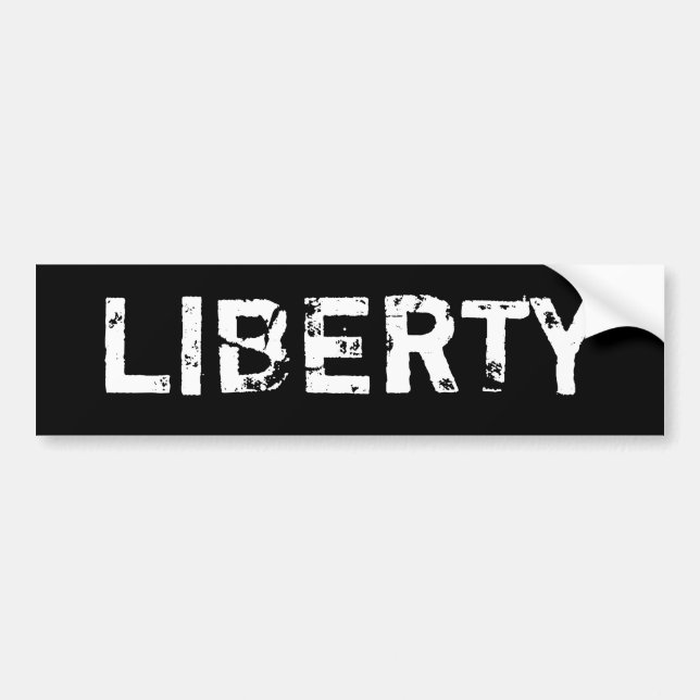 Liberty in Black Bumper Sticker (Front)