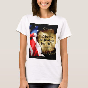Liberty & Justice for all   progressive democrat T-Shirt