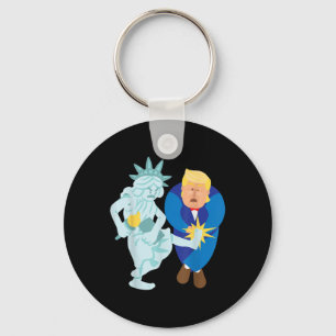 Liberty Kicks Trump 2020 Election Anti Donald Demo Keychain