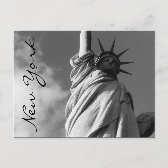 liberty lady new york postcard (Front)