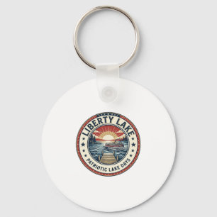 Liberty Lake Patriotic Patriotic Lake Life Vintage Keychain