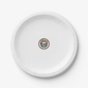 Liberty Lake Patriotic Patriotic Lake Life Vintage Paper Plate