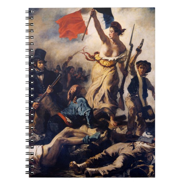 Liberty Leading People Painting Eugène Delacroix Notebook (Front)