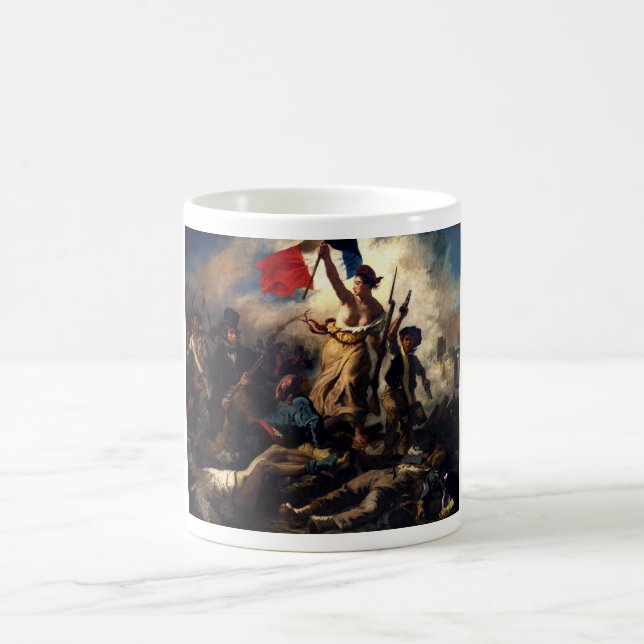 Liberty Leading the People, Eugene Delacroix Coffee Mug (Center)