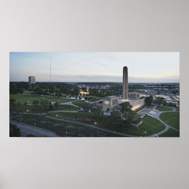 Liberty Memorial and BMA Building, Kansas City, Mi Poster (Front)
