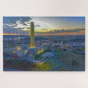 Liberty Memorial at Sunset, Kansas City, Missouri Jigsaw Puzzle