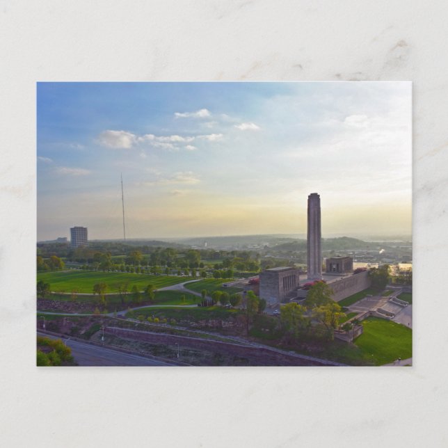 Liberty Memorial, Kansas City, Missouri, Evening Postcard (Front)
