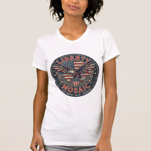 Liberty Mosaic Patriotic Patriotic Mosaic Vintage T-Shirt