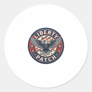 Liberty Patch Patriotic Patriotic Patch Embroidery Classic Round Sticker