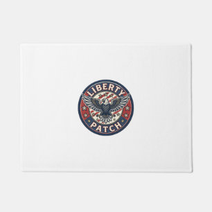 Liberty Patch Patriotic Patriotic Patch Embroidery Doormat