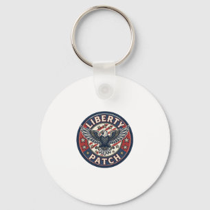 Liberty Patch Patriotic Patriotic Patch Embroidery Keychain