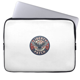 Liberty Patch Patriotic Patriotic Patch Embroidery Laptop Sleeve