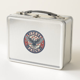 Liberty Patch Patriotic Patriotic Patch Embroidery Metal Lunch Box