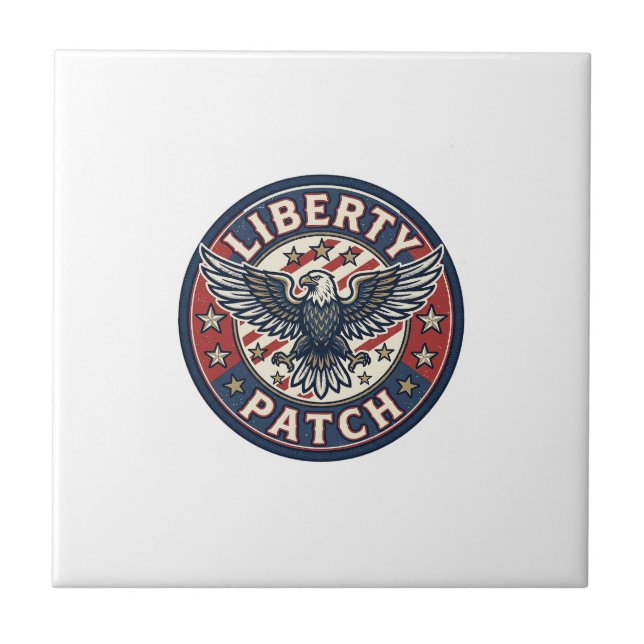 Liberty Patch Patriotic Patriotic Patch Embroidery Tile (Front)