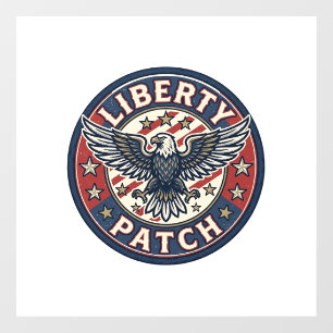 Liberty Patch Patriotic Patriotic Patch Embroidery Window Cling