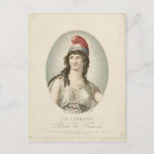 Liberty, Patron of the French, engraved by Ruotte Postcard