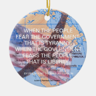 LIBERTY PENDANT/ORNAMENT CERAMIC ORNAMENT