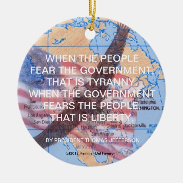 LIBERTY PENDANT/ORNAMENT CERAMIC ORNAMENT (Front)
