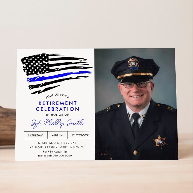 LIBERTY Police Military Retirement Party Invitation (Creator Uploaded)