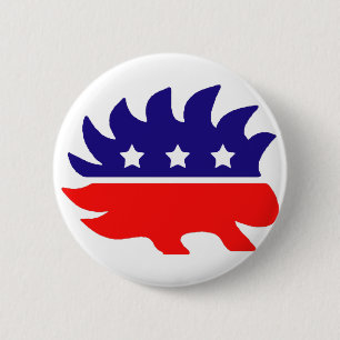 Liberty porcupine 2 inch round button