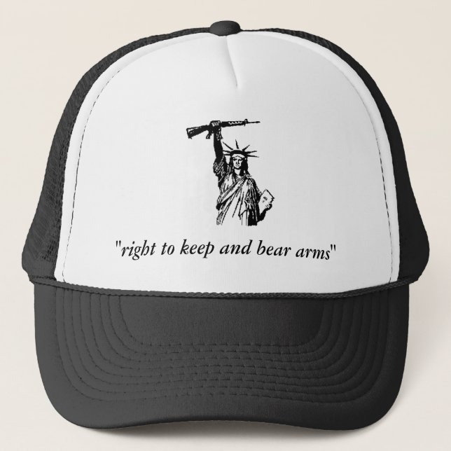 Liberty "right to keep and bear arms" trucker hat (Front)
