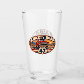 Liberty Road Route 47 Two-Sided Pint Glass