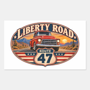 Liberty Road Route 47 Vintage Pickup Sticker