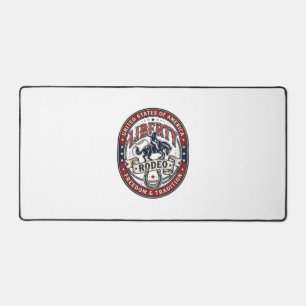 Liberty Rodeo Patriotic Patriotic Rodeo Western US Desk Mat