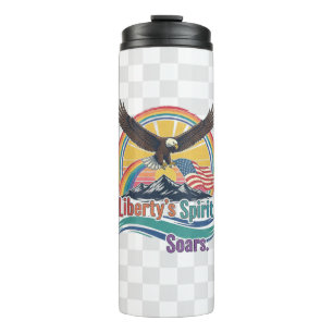 Liberty’s Spirit Soars – Patriotic Freedom T-Shirt Thermal Tumbler