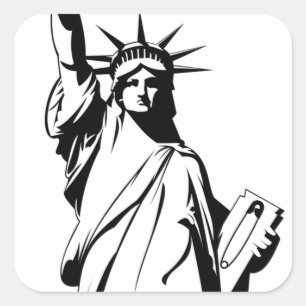 Liberty Safety Pin Sticker (Square)