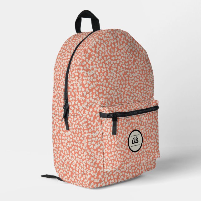 Liberty Salmon 1 Printed Backpack (Back Corner Left)