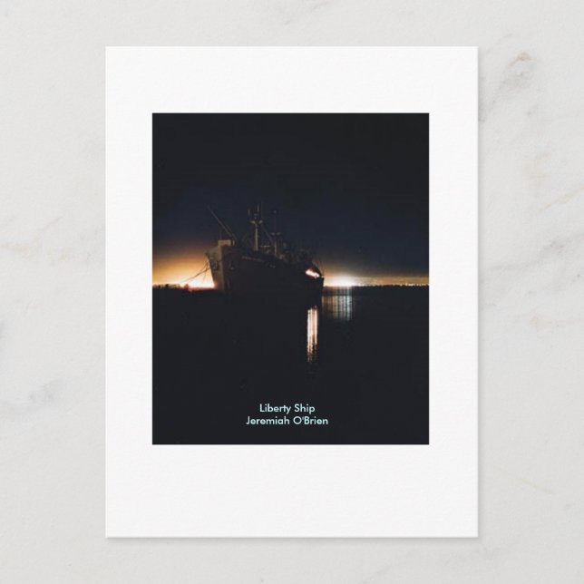 Liberty Ship  SSJeremiah O'Brien - Customized Postcard (Front)
