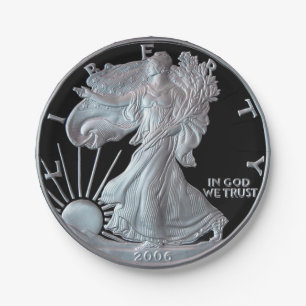 Liberty Silver Dollar Head 2006  Paper Plate