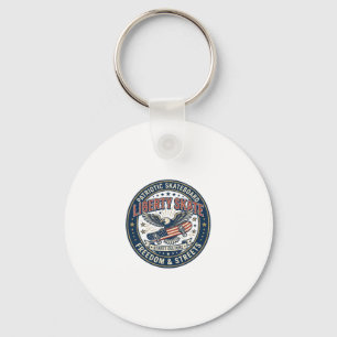 Liberty Skate Patriotic Patriotic Skateboard Vinta Keychain