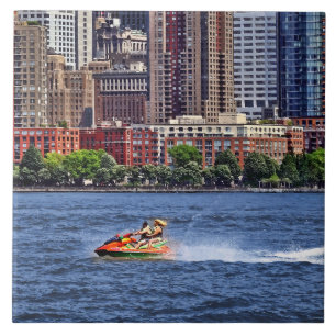 Liberty State Park - Jet Ski in Morris Canal Basin Tile