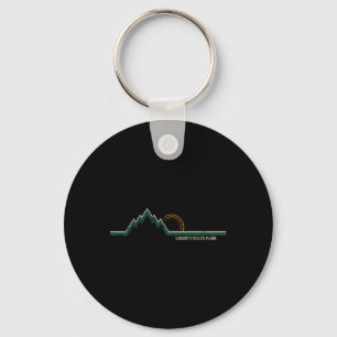 Liberty State Park New Jersey Mountain Retro  Keychain