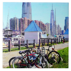 Liberty State Park - Parked Bicycles Tile