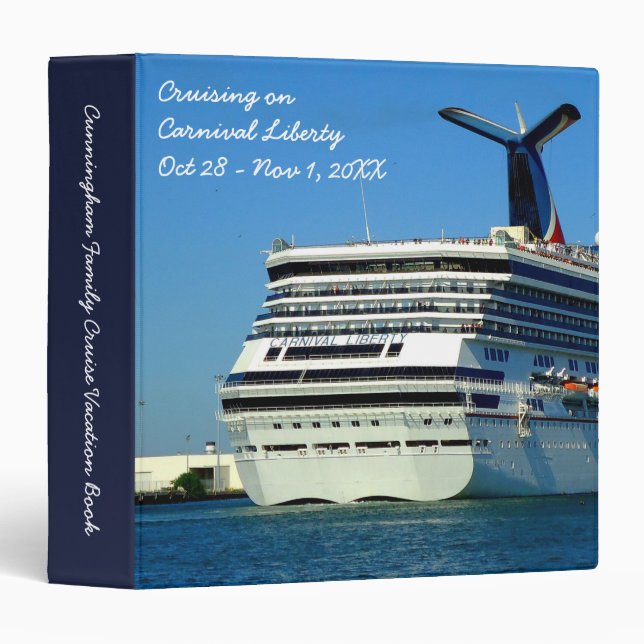 Liberty Stern Custom Cruise Memory Book Binder (Front/Spine)