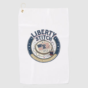 Liberty Stitch Patriotic Patriotic Embroidery Need Golf Towel
