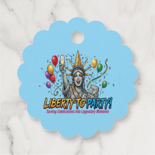 Liberty to Party Statue of Liberty Celebration Favour Tags