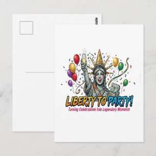Liberty to Party Statue of Liberty Celebration  Postcard