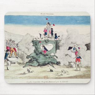Liberty toppling the statue of the Greatest Mouse Pad