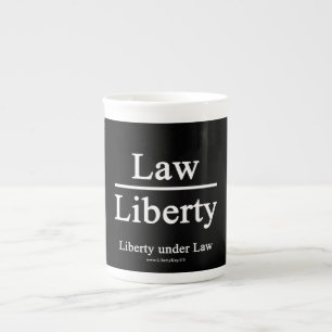 Liberty under Law bone china mug