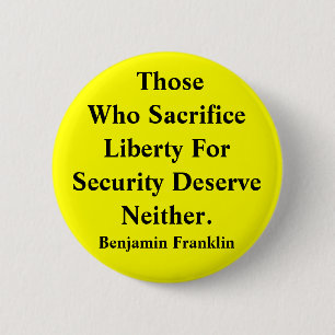 Liberty vs Security 2 Inch Round Button